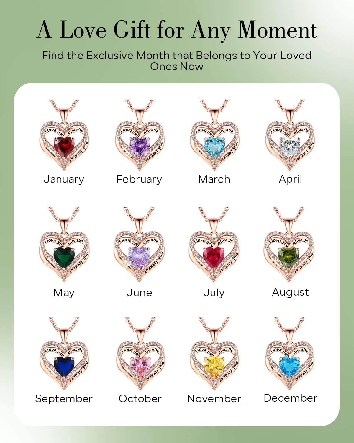 S925 Sterling Silver Necklace for Women, Wife Jewelry Rose Gold, Mom Birthday Valentines Mothers Day Gifts, Girlfriend Necklaces, Daughter Heart Jewel, Anniversary for Her