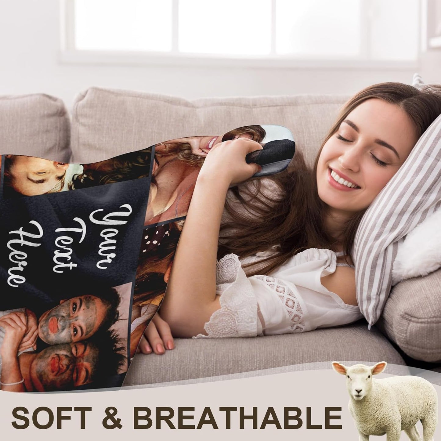 Yofair Ships Next Day, Custom Blanket with Picture Anniversary Wedding Gifts for Women Men Personalized Photo Blankets I Love You Couple Gift for Boyfriend Girlfriend Wife Husband