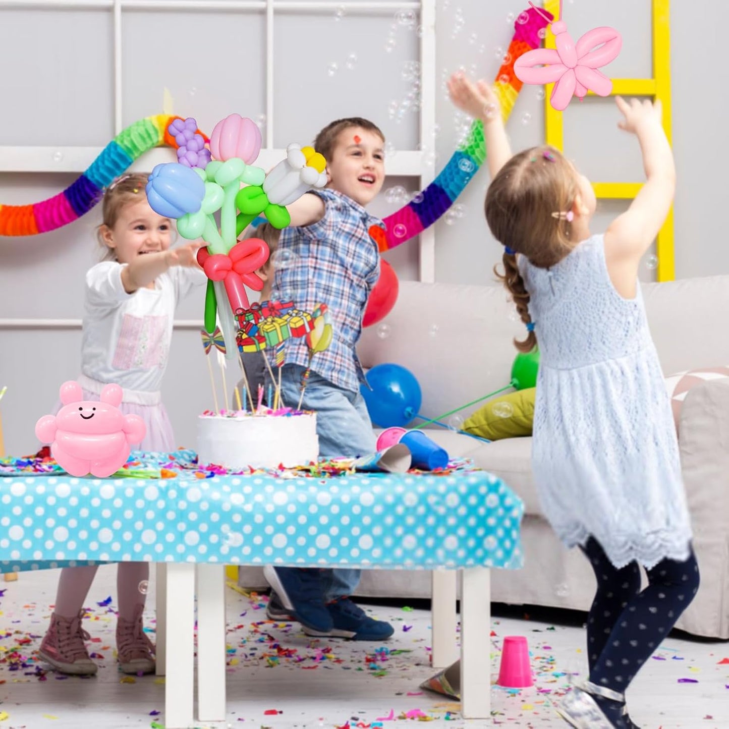 260 Long Balloons 100 Pack Pastel Pink Twisting Animal Balloons Thickening Latex Modeling Long Magic Balloons for Animal Model Weddings Birthdays Festival Party Decorations