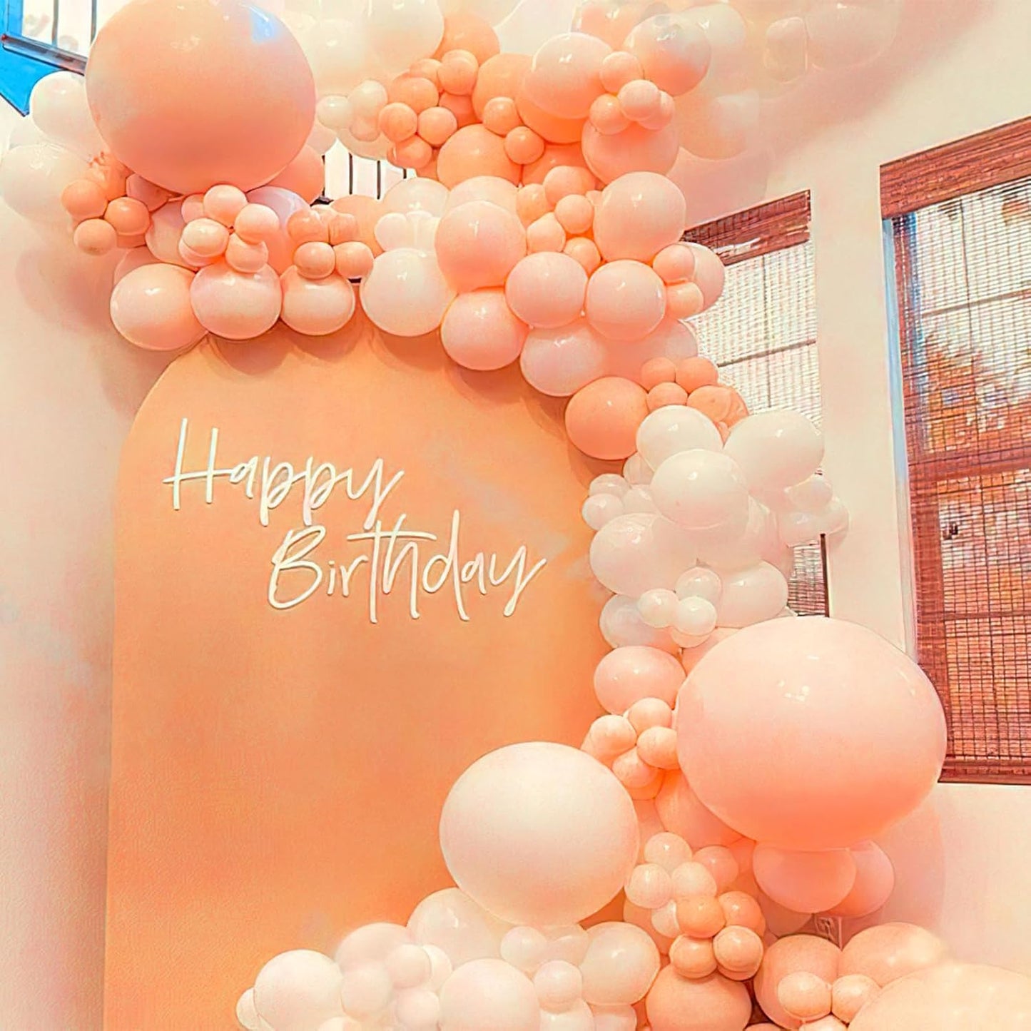 PartyWoo Peach Balloons 140pcs Different Sizes of 18 12 10 5 Inch Light Orange Blush Pink Latex Balloon Arch Kit for Wedding Bridal Shower Baby Shower Birthday Party Decorations Orange-Y21