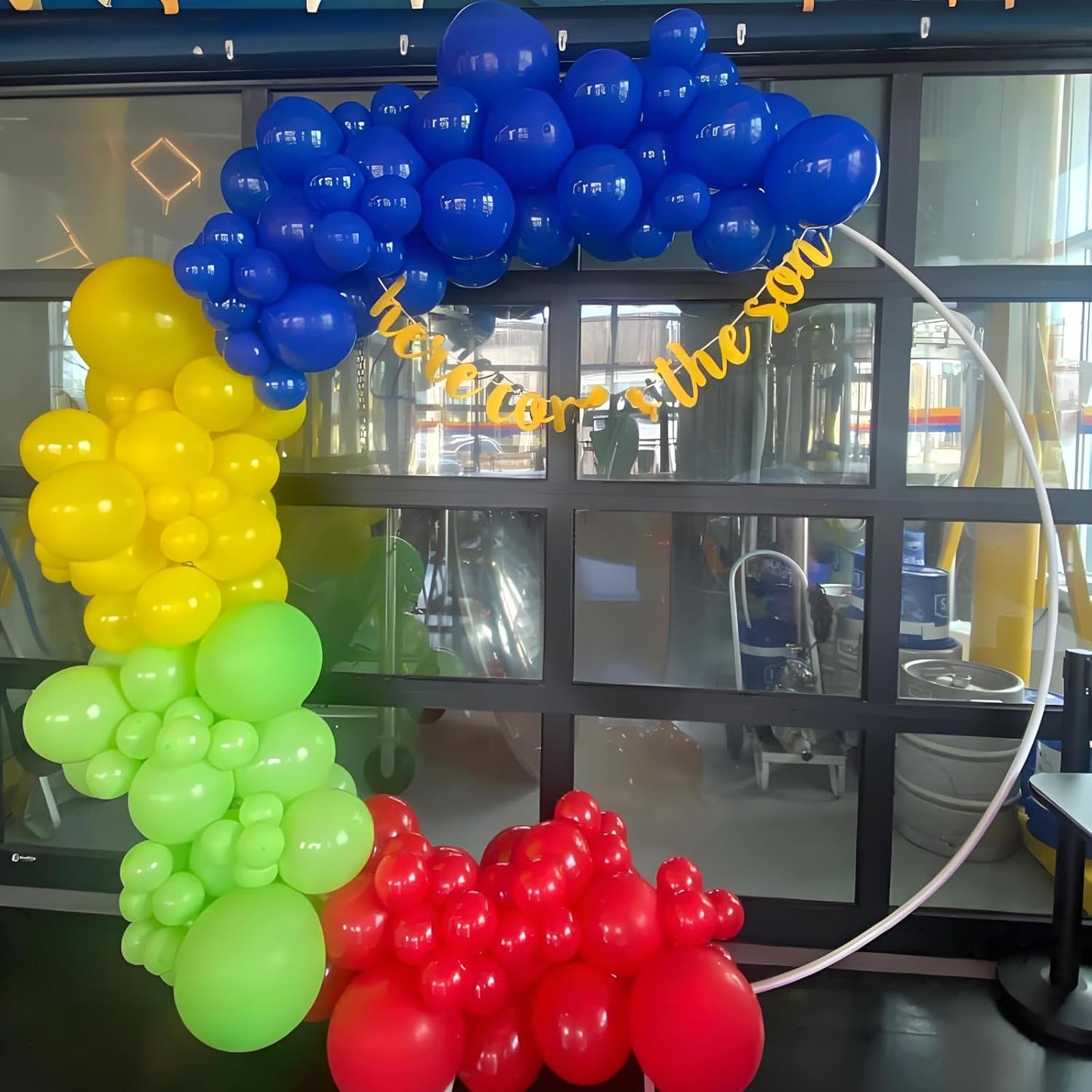 Lime Green Balloons, 150 pcs Different Sizes Pack of 18 Inch 12 Inch 10 Inch 5 Inch Yellowish Green Balloons for Balloon Garland Balloon Arch as Birthday Party Wedding Decorations