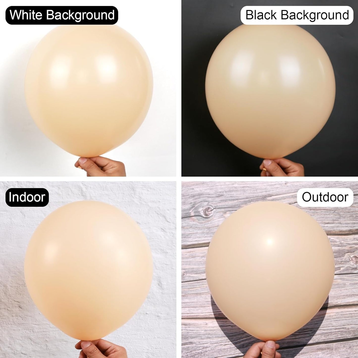 Nude Balloons, 150 pcs Different Sizes Pack of 18 Inch 12 Inch 10 Inch 5 Inch Boho Apricot Balloons for Balloon Garland Balloon Arch as Birthday Party Wedding Decorations