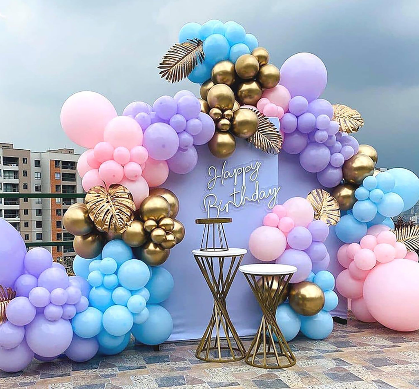 KALOR 12 Inch Pastel Purple Balloons, 50 Pcs Latex Helium Macaron Balloons for Kid's Birthday Party, Baby Shower, Wedding, Graduate Party Decorations