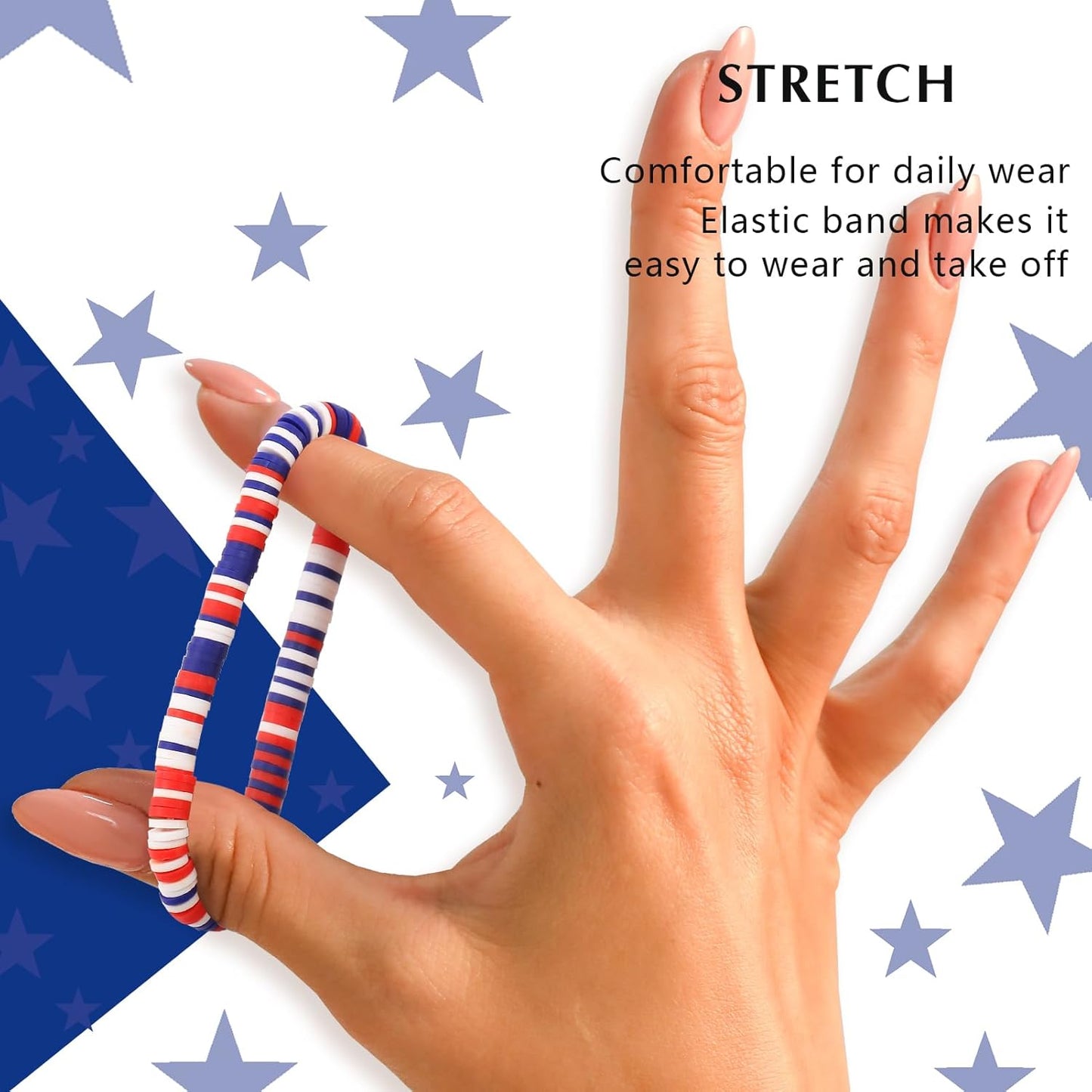 Friendship Bracelets Trendy Heishi Clay Bead Bracelets Stack Gold Beaded Stretch Bracelets for Women Boho Stackable Bracelets Bulk Cute Preppy Jewelry