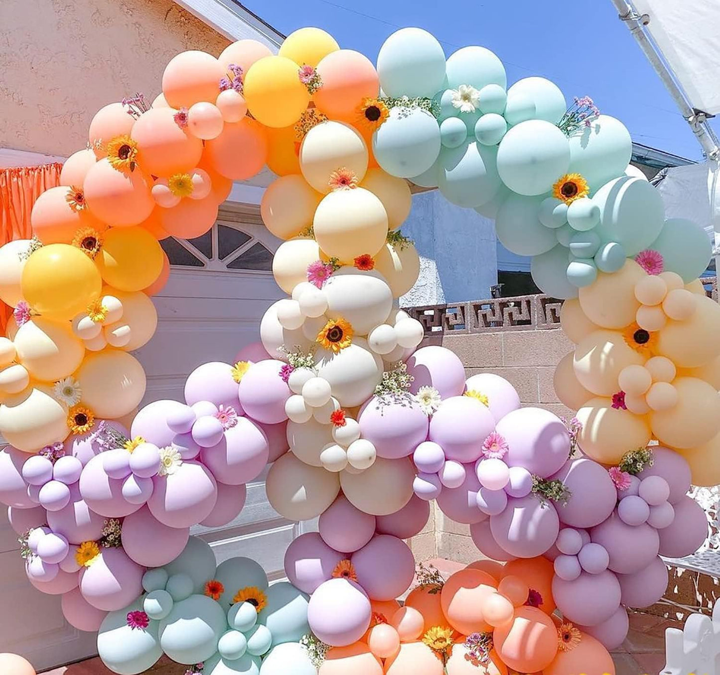 KALOR 12 Inch Pastel Blue Balloons, 50 Pcs Latex Helium Macaron Balloons for Kid's Birthday Party, Baby Shower, Wedding, Graduate Party Decorations