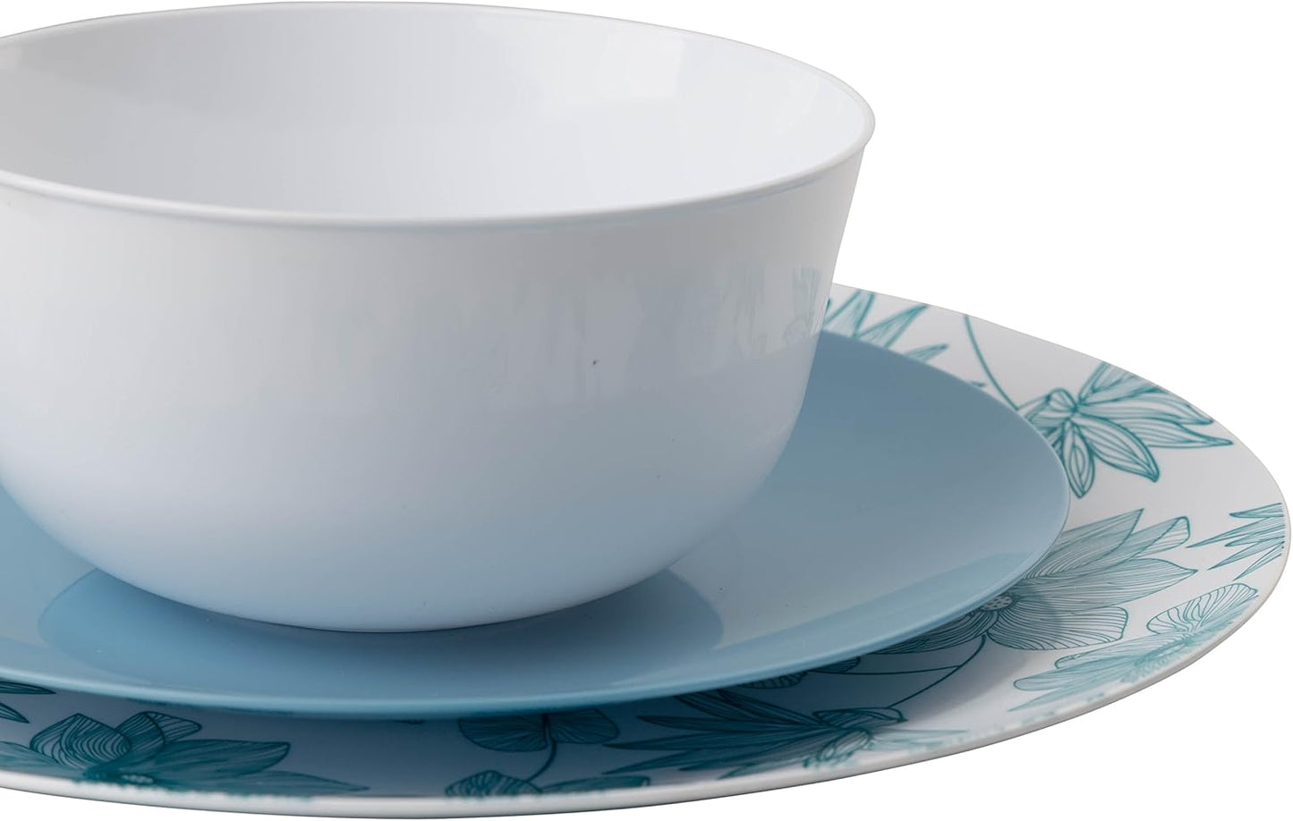 Trendables™ Premium Trend White Plastic Bowls, Disposable Food Grade Plastic Bowls - 40 Pack