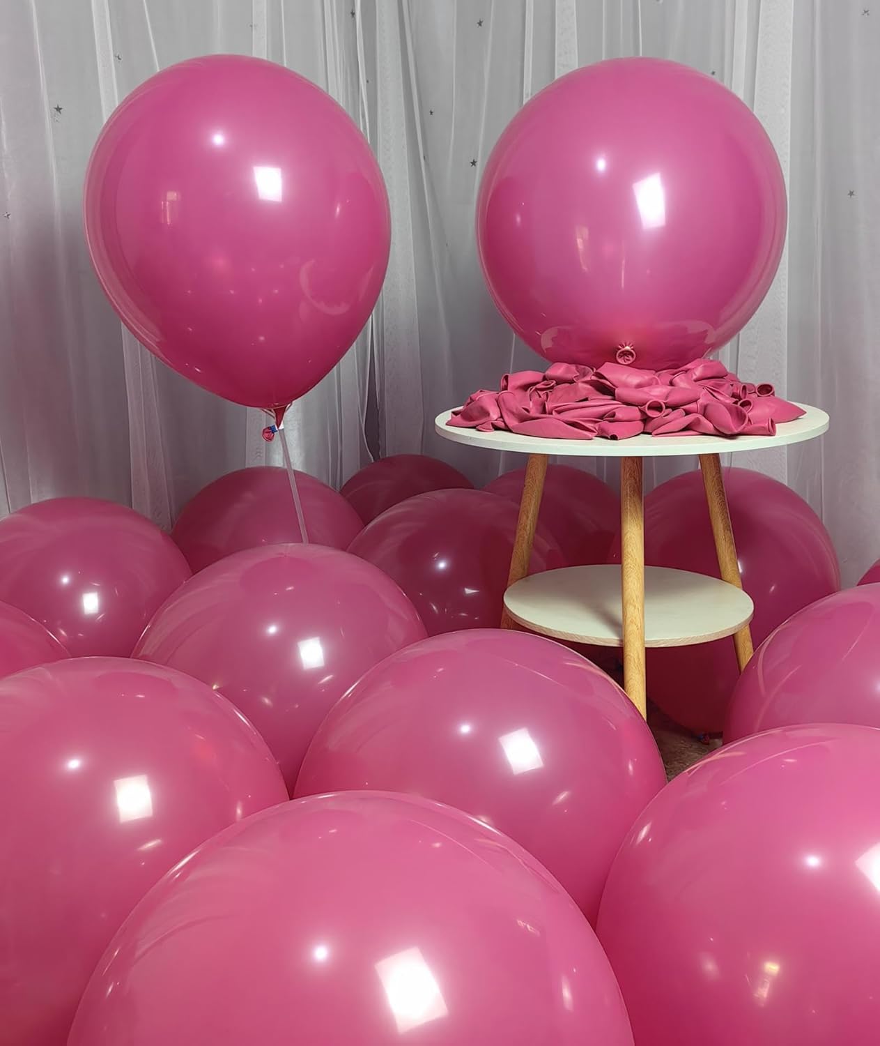 90 Pack Hot Pink Balloons 18 inch Hot Pink Latex Party big Balloon Bulk for Various Party Events Decorations