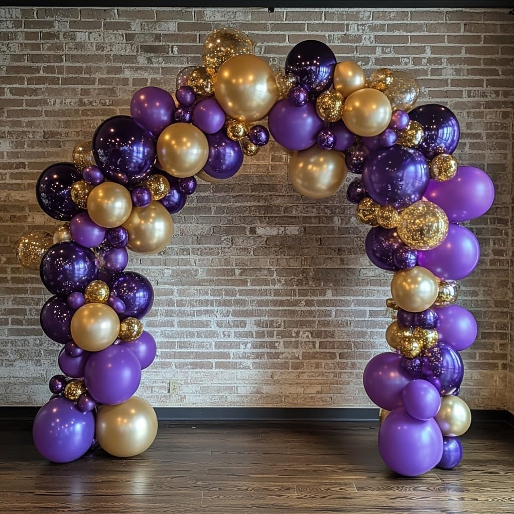 Purple Balloons 125 Pcs Dark Purple Balloons Different Sizes 18 12 10 5 In Royal Purple Balloons Arch Garland Kit for Birthday Baby Shower Wedding Graduation Theme Halloween Party Decoration