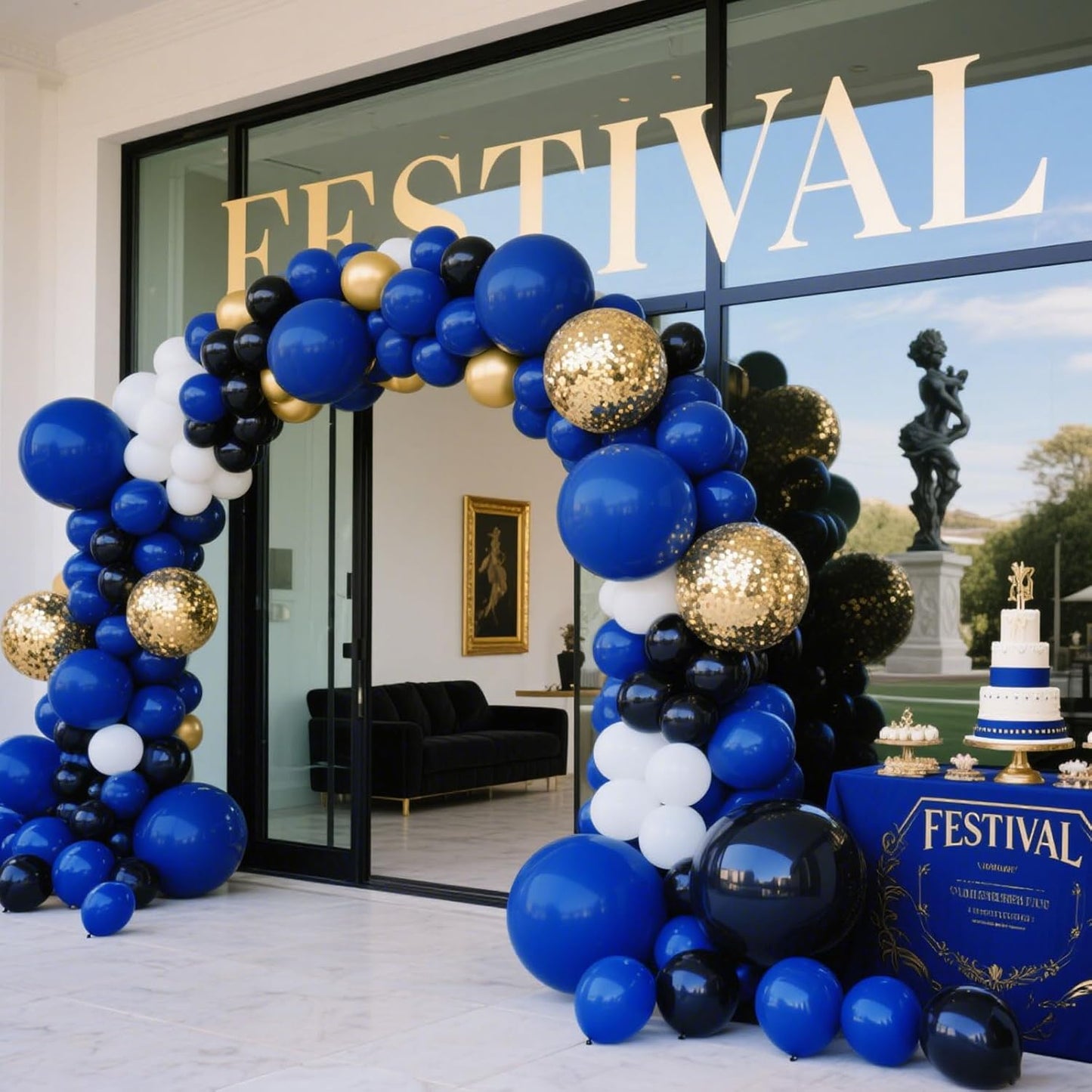 Royal Blue Balloon,145pcs Latex Royal Blue Balloons Arch Kit Different Sizes 18 12 10 5 Inch,Balloon Garland Arch for Birthday Party Baseball Fiesta Graduation Independence Day Decoration