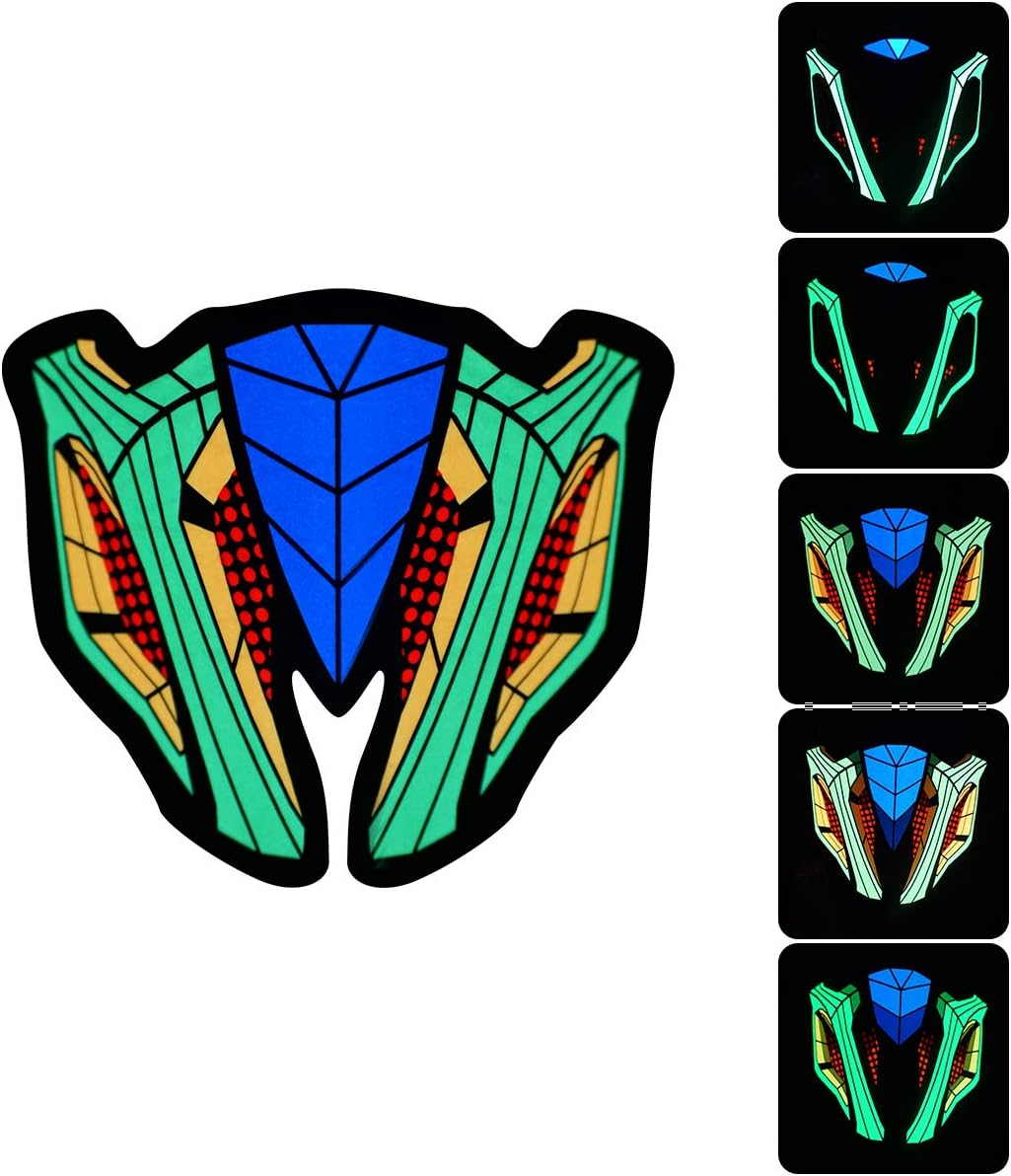 LED Halloween Mask Sound Reactive Light Up Mask Scary Masks for Costumes Cosplay,Music Party,Rave Events, EDC