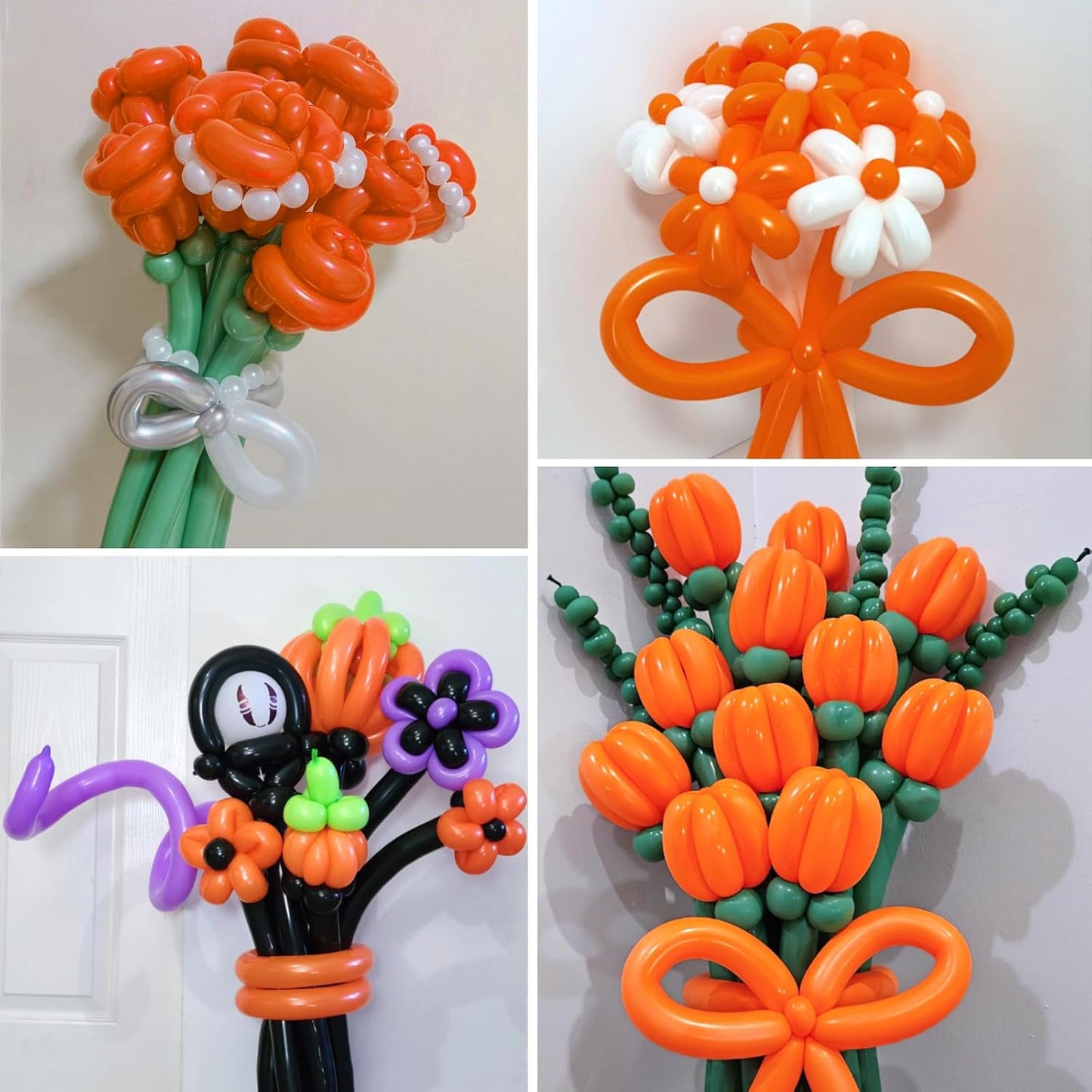 100Pcs Orange 260 Balloons, Long Balloon for Tying Balloon Arch, Long Skinny Balloons for Twisting Ballons Animal balloons Birthday Party Wedding Festival Decorations