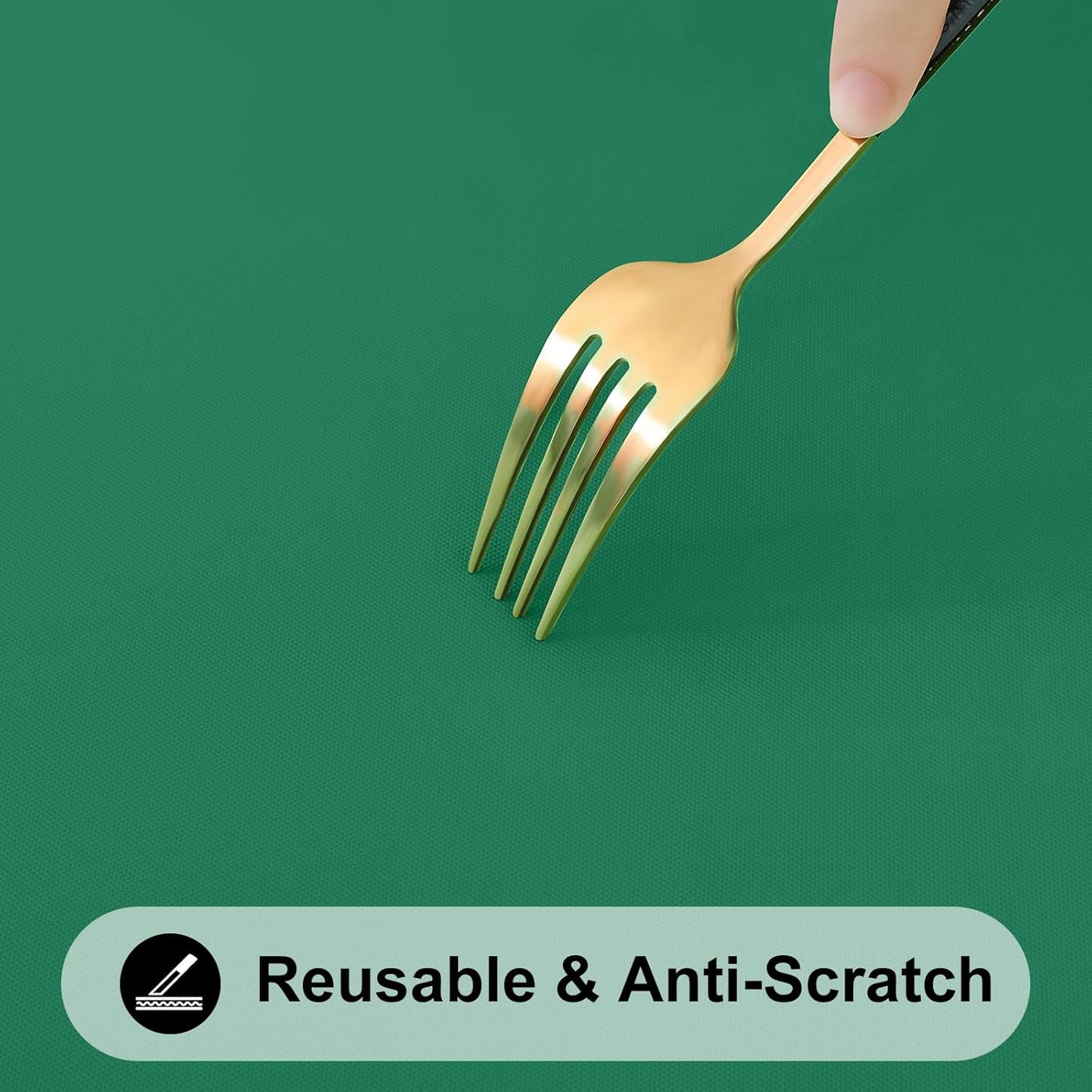 Smiry Rectangle Tablecloth, Elastic Fitted Flannel Backed Vinyl Tablecloths for 4ft Folding Tables, Waterproof Wipeable Table Covers for Indoor, Outdoor, Picnic and Camping (Emerald Green, 30"x48")