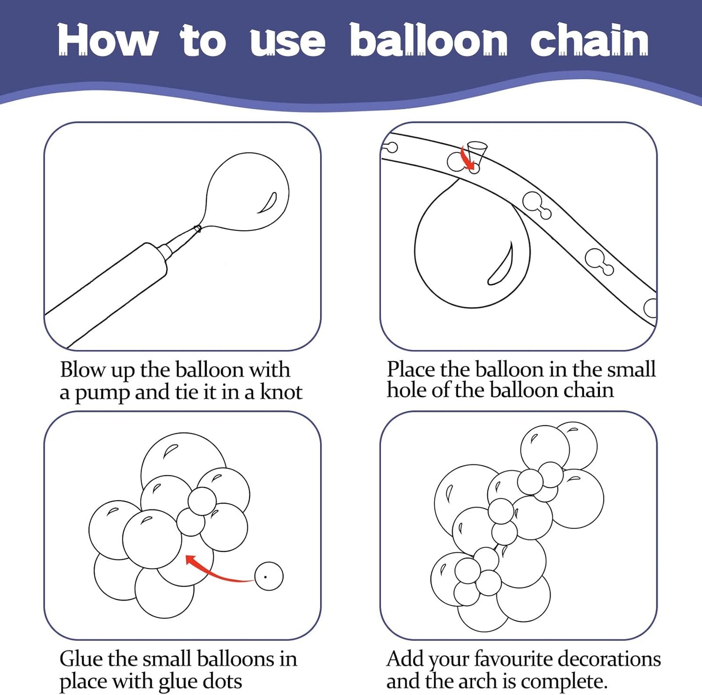 134Pcs Navy Blue Balloons Different Sizes 5 10 12 18 Inch Navy blue Latex Balloon for Birthday Wedding Baby Shower.