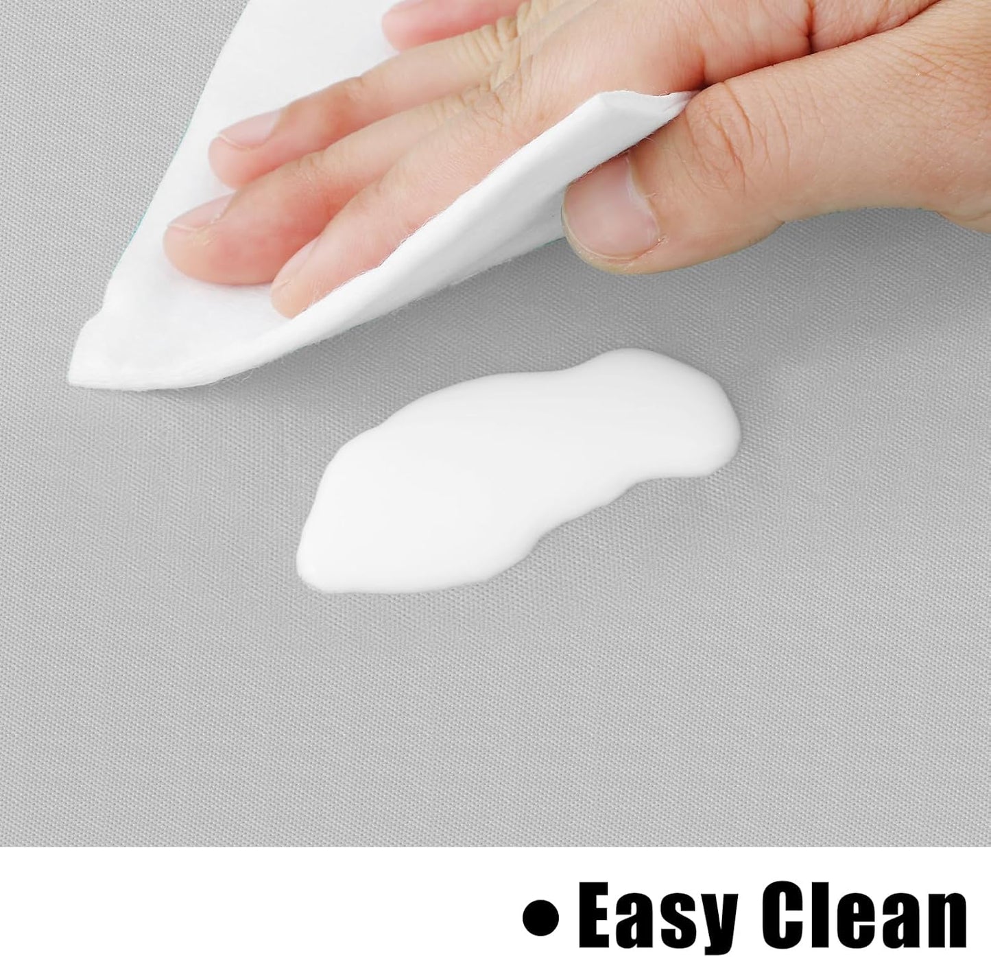 homing Rectangle Vinyl Tablecloth, Waterproof Spillproof Plastic Flannel Backed Table Cloth, Wipe Clean Table Cover for Dining, Buffet Parties and Camping (Light Grey, 60" x 120")