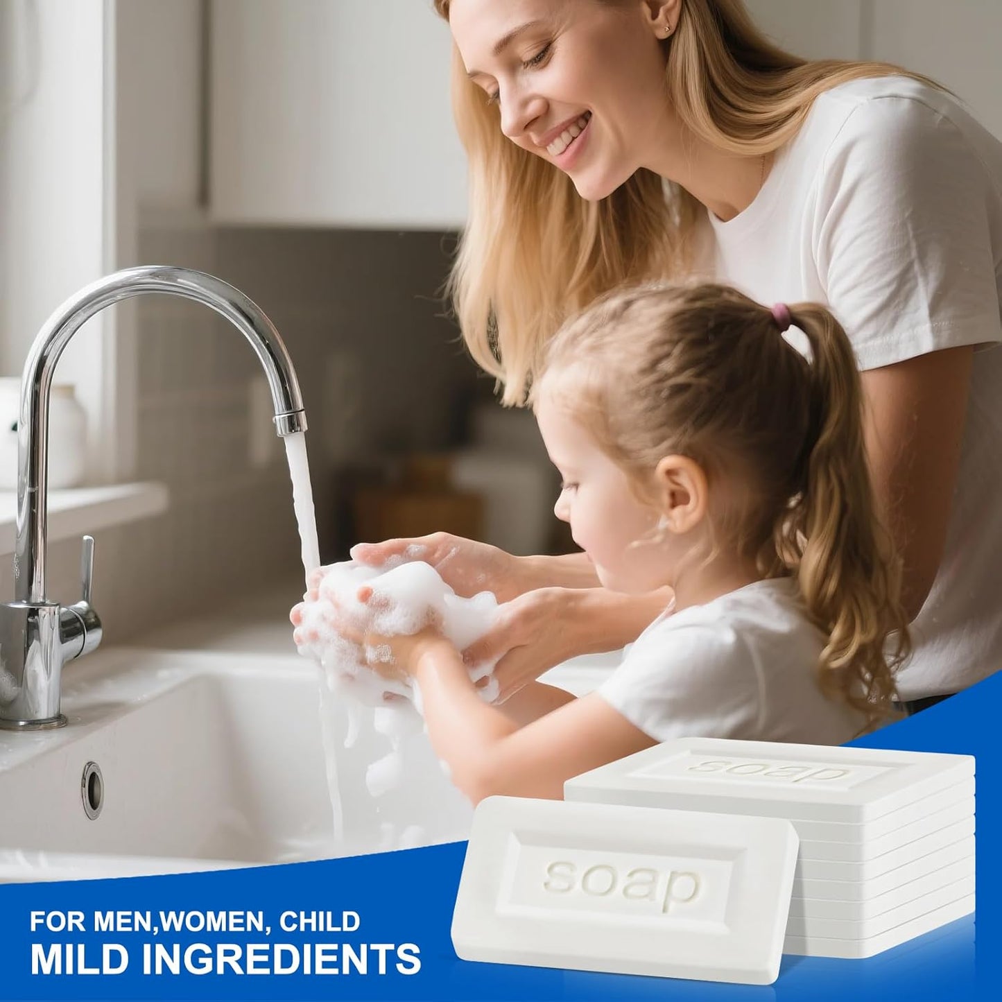 Mini Soap Bars Bulk Individually Wrapped Bulk Bar Soap 0.35 oz Travel Soap Small Hotel Soaps Toiletries for Hotel Bathroom Camp RV (50)