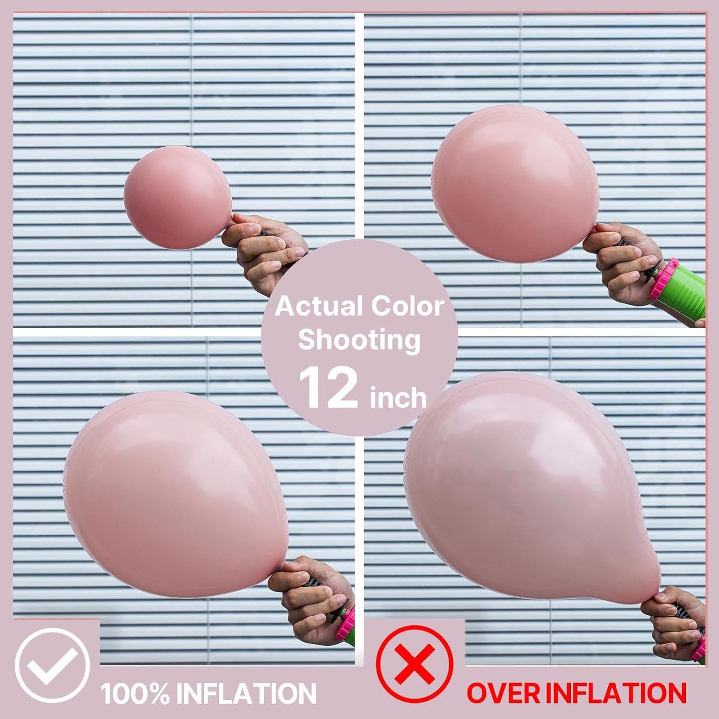 PartyWoo Dusty Pink Balloons 50 pcs 12 Inch Blush Pink Balloons for Graduation Baby Shower Gender Reveal Bachelorette Graduation Wedding Anniversaries Birthday Party Decorations Pink-F54