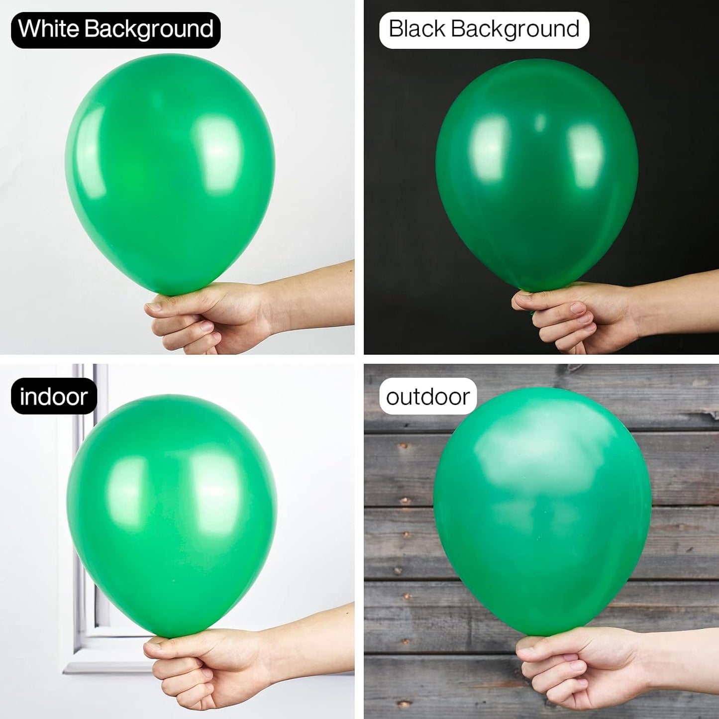 PartyWoo Dark Green Balloons 50 pcs 12 Inch Pearl Hunter Emerald Forest Green Latex Helium Balloons for Graduation Christmas Jungle Safari Baby Shower Birthday Party Decorations Green-Z26