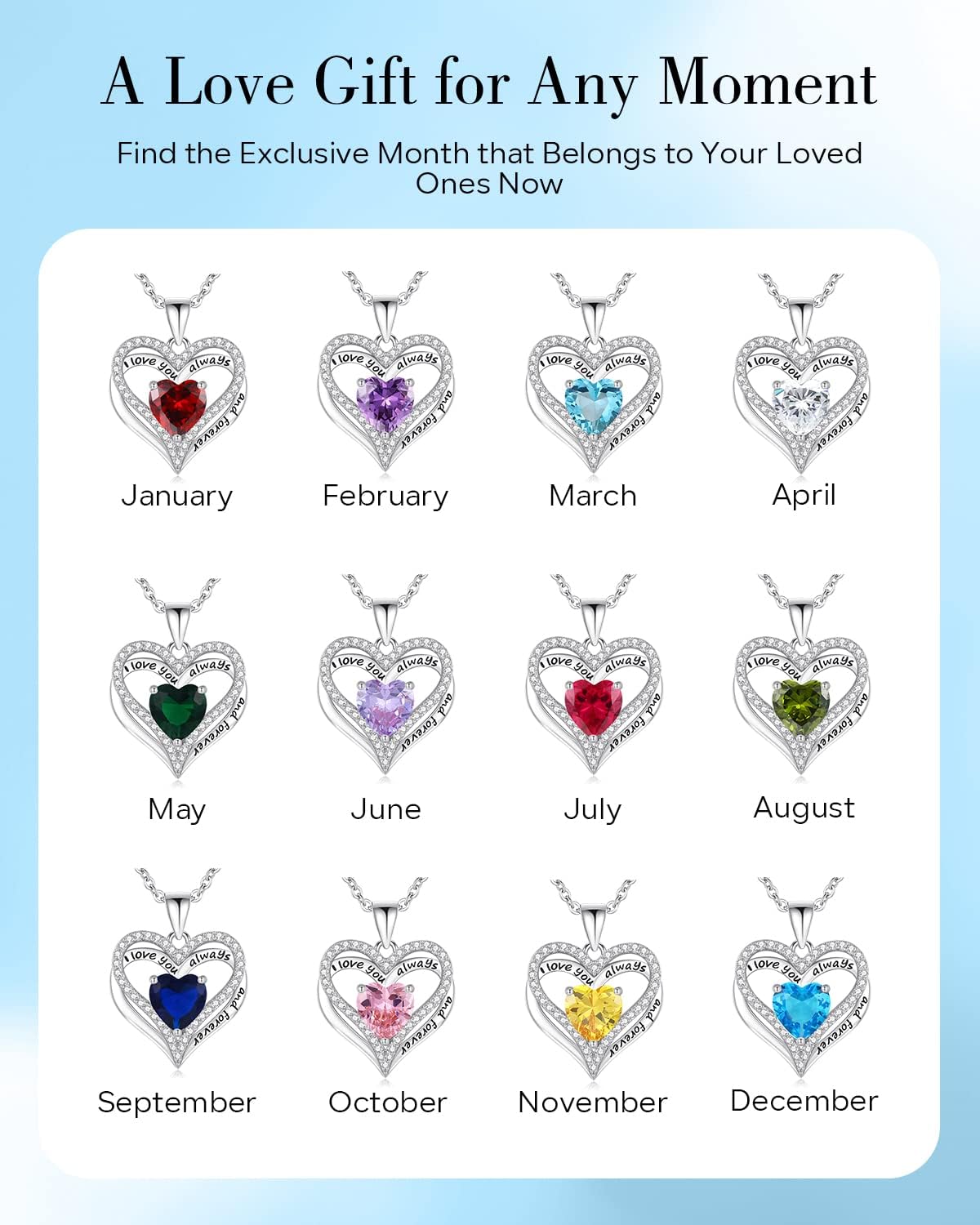 S925 Sterling Silver Necklace for Women, Wife Jewelry Rose Gold, Mom Birthday Valentines Mothers Day Gifts, Girlfriend Necklaces, Daughter Heart Jewel, Anniversary for Her