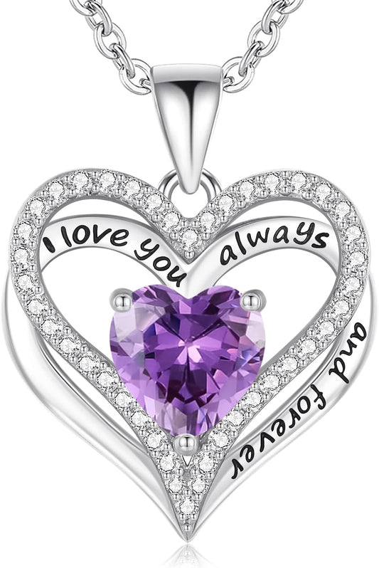 S925 Sterling Silver Necklace for Women, Wife Jewelry Rose Gold, Mom Birthday Valentines Mothers Day Gifts, Girlfriend Necklaces, Daughter Heart Jewel, Anniversary for Her