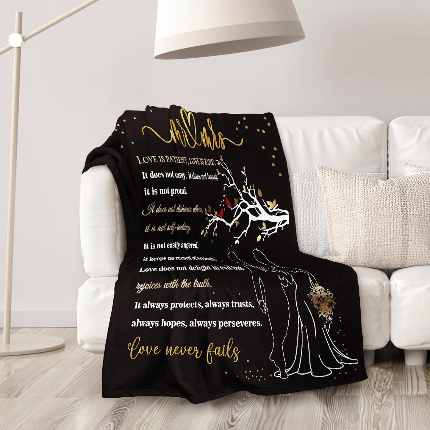 Wedding Gifts for Couples 2025 Soft Blanket, Bridal Shower Gifts for Bride to Be, Anniversary Romantic Gifts for Her, Wedding Gifts for Newlyweds Wedding Throw Blanket 60 * 50