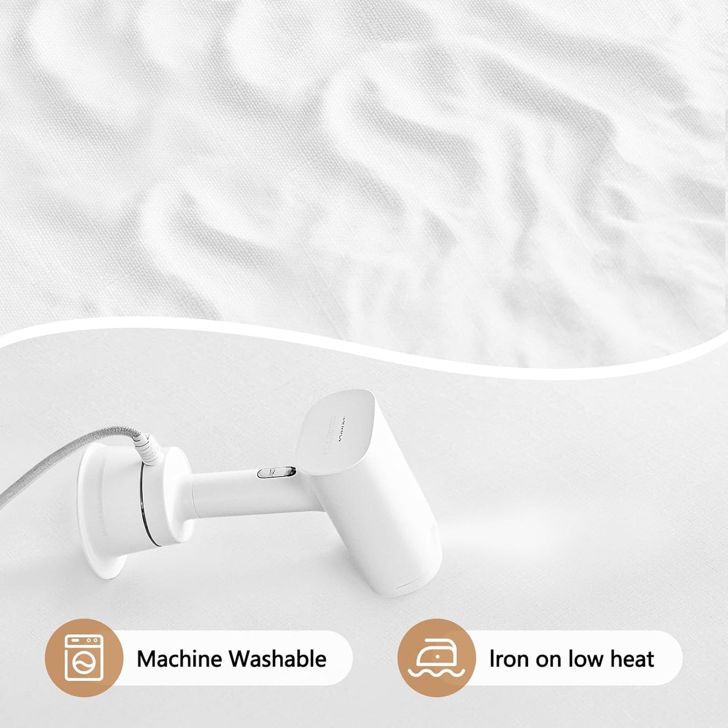 Fabric White Rectangle Table Cloth, Faux Linen Textured Spill Proof & Washable Tablecloth for 6 Foot Rectangular Table, Reusable for Dinning Wedding Banquet, 60 x 84 Inch