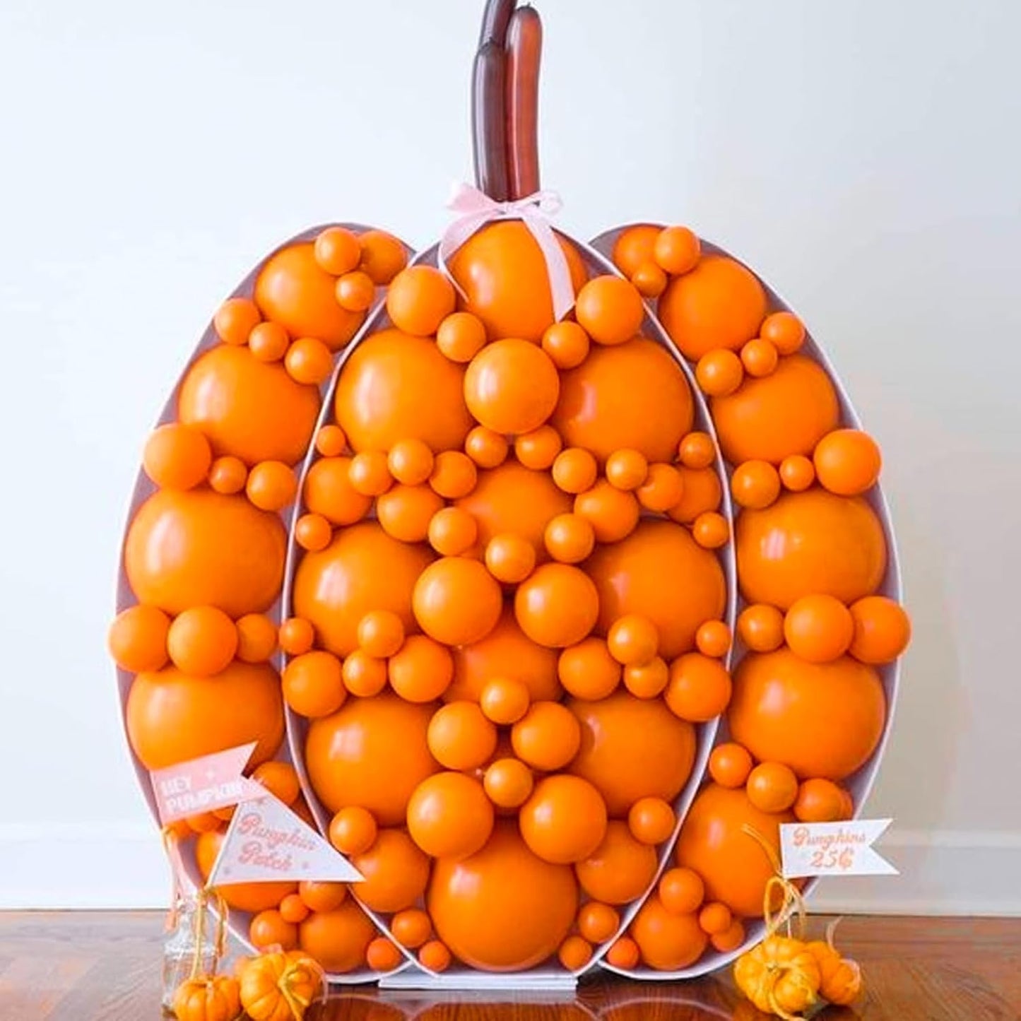 PartyWoo Orange Balloons 50 pcs 12 Inch Pearl Orange Fall Pumpkin Latex Balloons for Graduation Thanksgiving Halloween Little Cutie Baby Shower Birthday Party Decorations Orange-Z28