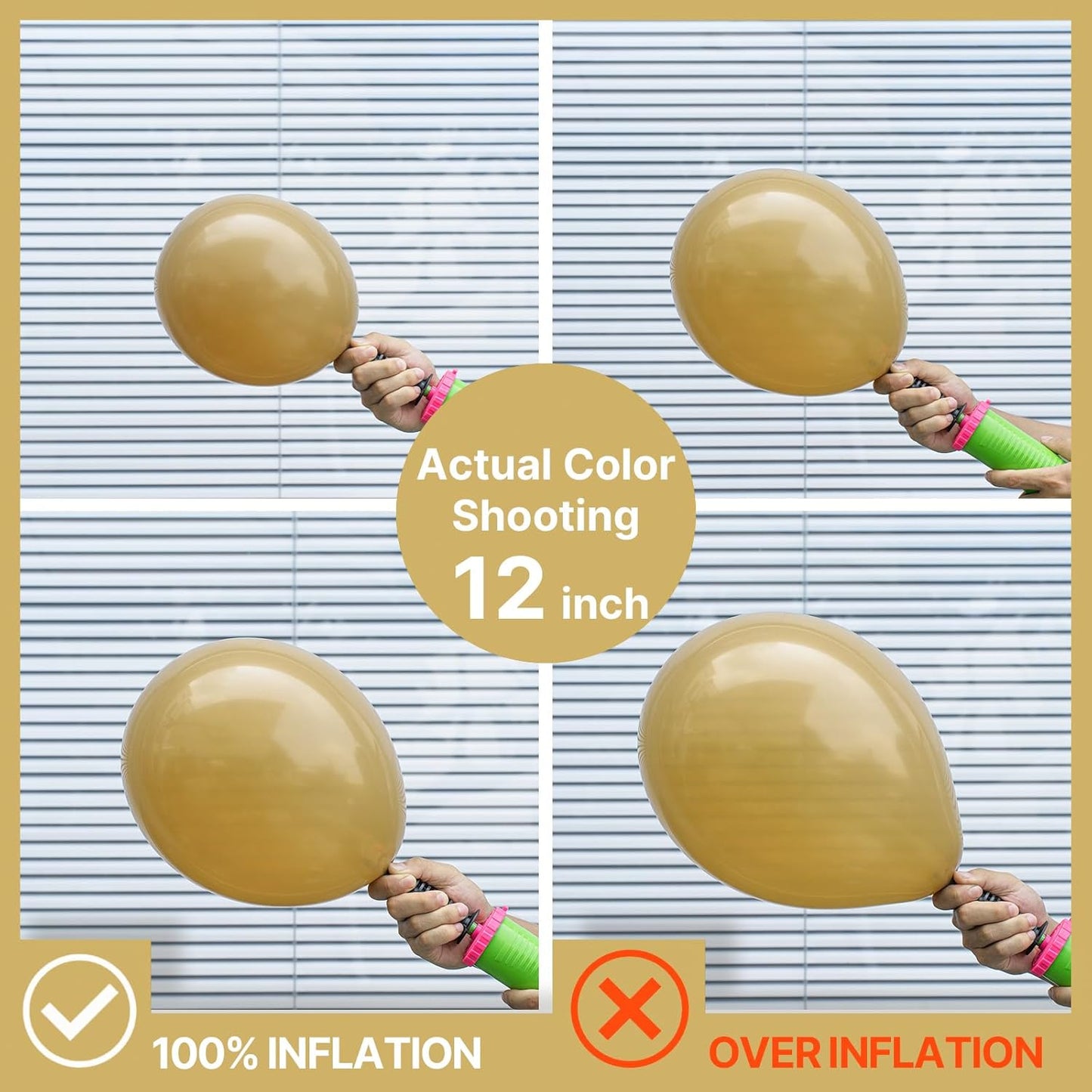 PartyWoo Tan Balloons 50 pcs 12 Inch Light Brown Neutral Boho Coffee Balloons for Wedding Baby Shower Gender Reveal Graduation Safari Woodland Birthday Party Decorations Tan-F19