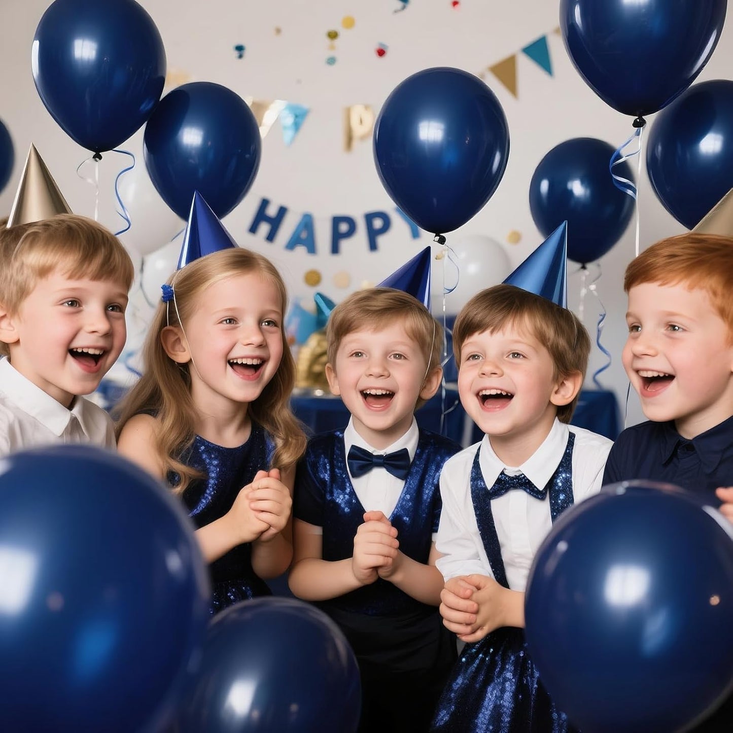 KAWKALSH Navy Blue Balloon 110pcs, 12 Inch Thickened Latex Party Balloons Helium Bright Color for Birthday Baby Shower Wedding Party Supplies Arch Garland Decoration