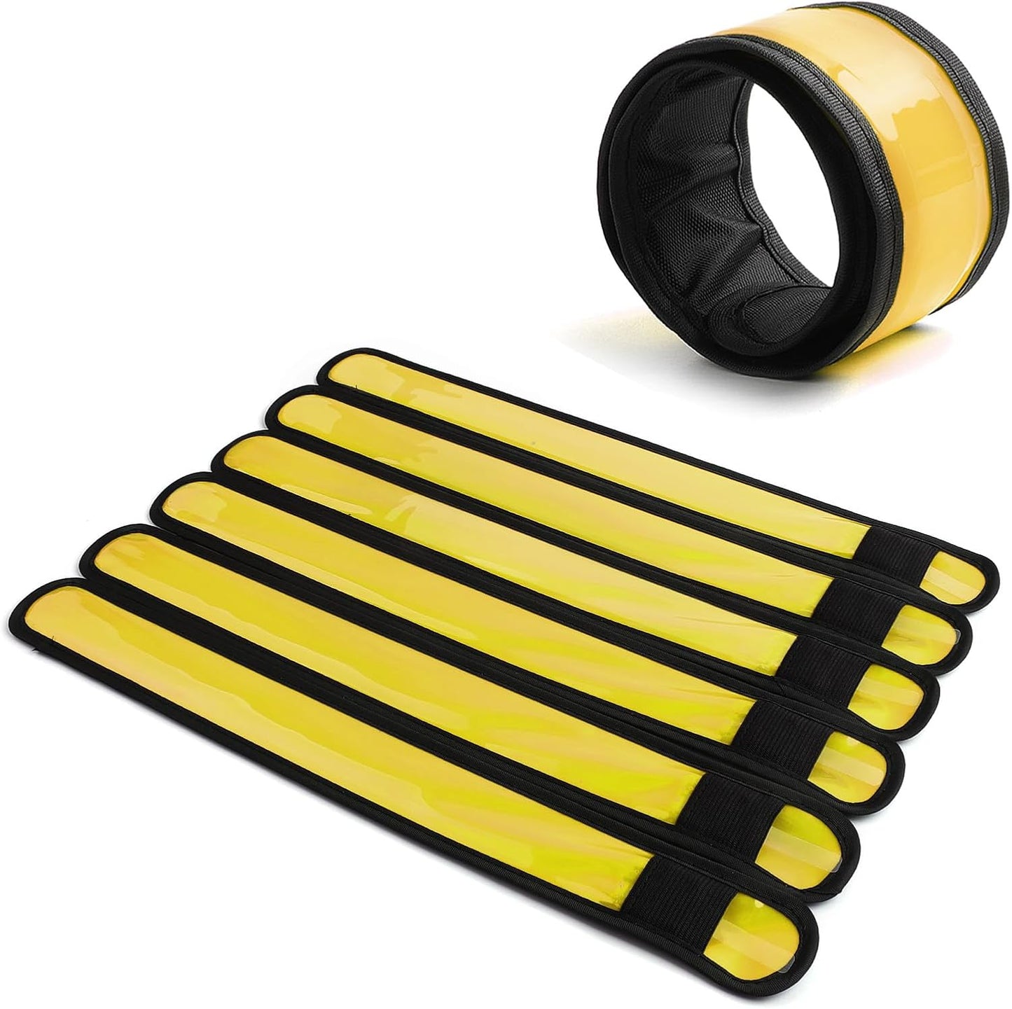 esonstyle Pack of 6 LED Light Up Band Slap Bracelets Night Safety Wrist Band for Cycling Walking Running Concert Camping Outdoor Sports