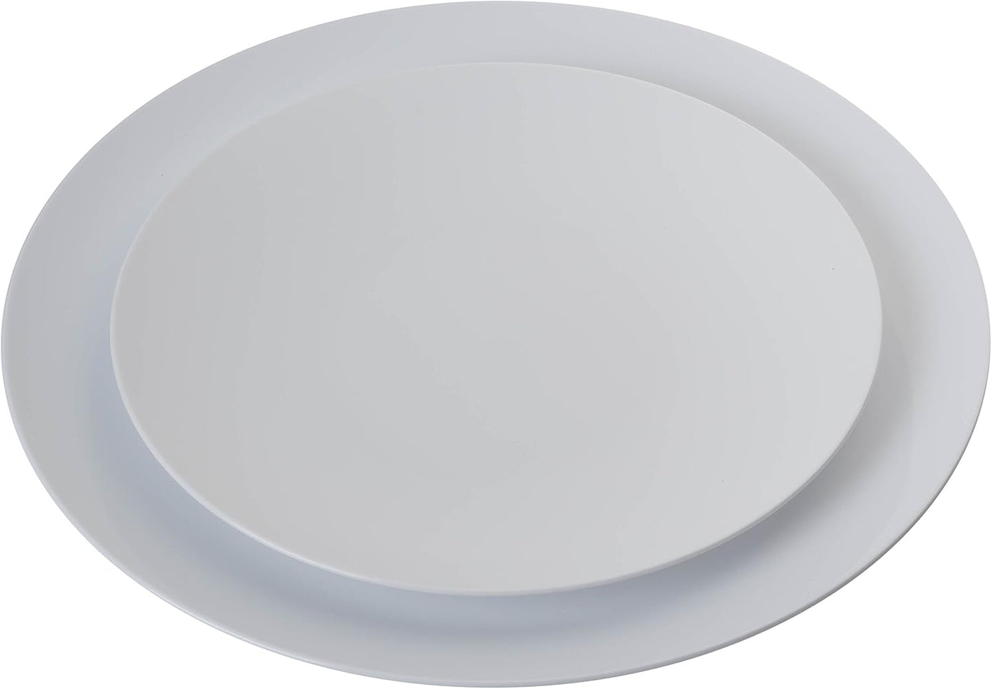 Trendables™ Premium 10.25 inch. Trend Glass look Disposable Plastic Plates, Food Grade Plastic Dinner Plates - 40 Pack
