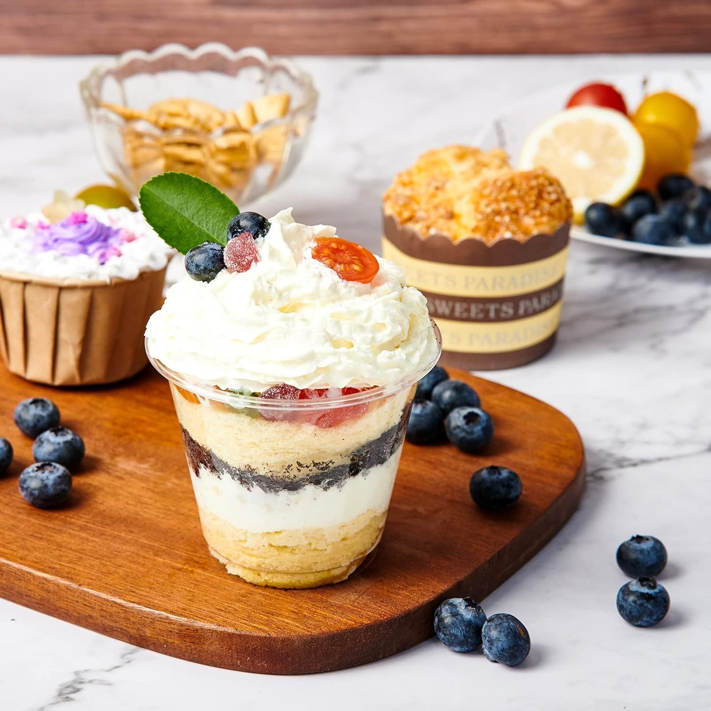 Lilymicky 300 Pack 9 oz Clear Plastic Cups, 9 Ounce Disposable Plastic Drinking Cups, Crystal Clear, for Parties, Ceremonies, Events