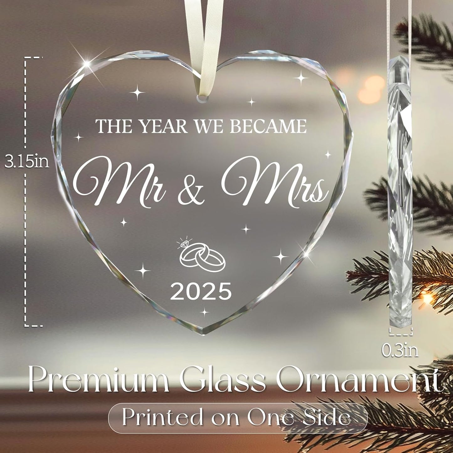 Wedding Gifts for Couples 2025, Mr and Mrs Gift Bridal Shower Gifts Wedding Gift Just Married Decorations for Bride, Newlywed Couple Just Married Ornaments