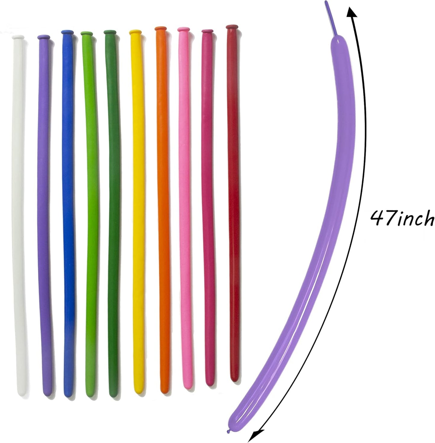 260 Balloons for Twisting Balloon Animal,Long Skinny LatexBalloons for Modelling,Magic Balloon Animal Kit for Weddings Birthdays Party decoration,100Pcs,Multi