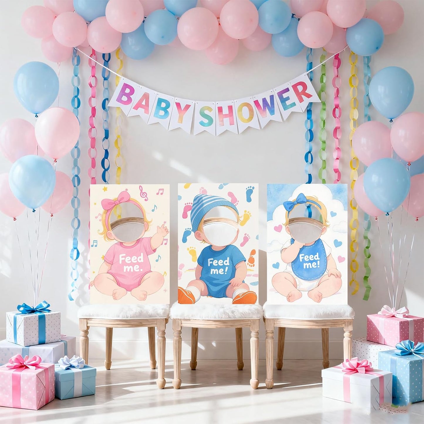 6 Set Blindfolded Baby Shower Games Feed Me Baby Shower Games Feed The Baby Blindfolded Games Blindfolded Baby Food Feeding Games Gender Reveal Games for Baby Shower Party Supplies