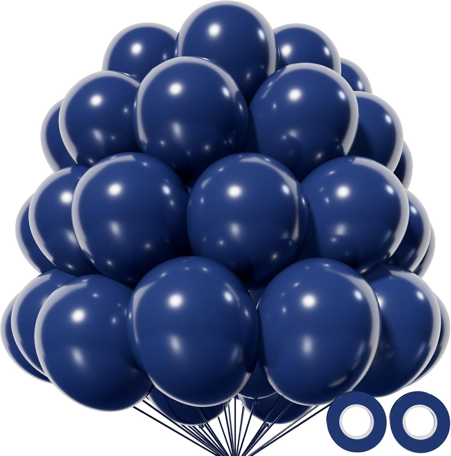 KAWKALSH Navy Blue Balloon 110pcs, 12 Inch Thickened Latex Party Balloons Helium Bright Color for Birthday Baby Shower Wedding Party Supplies Arch Garland Decoration