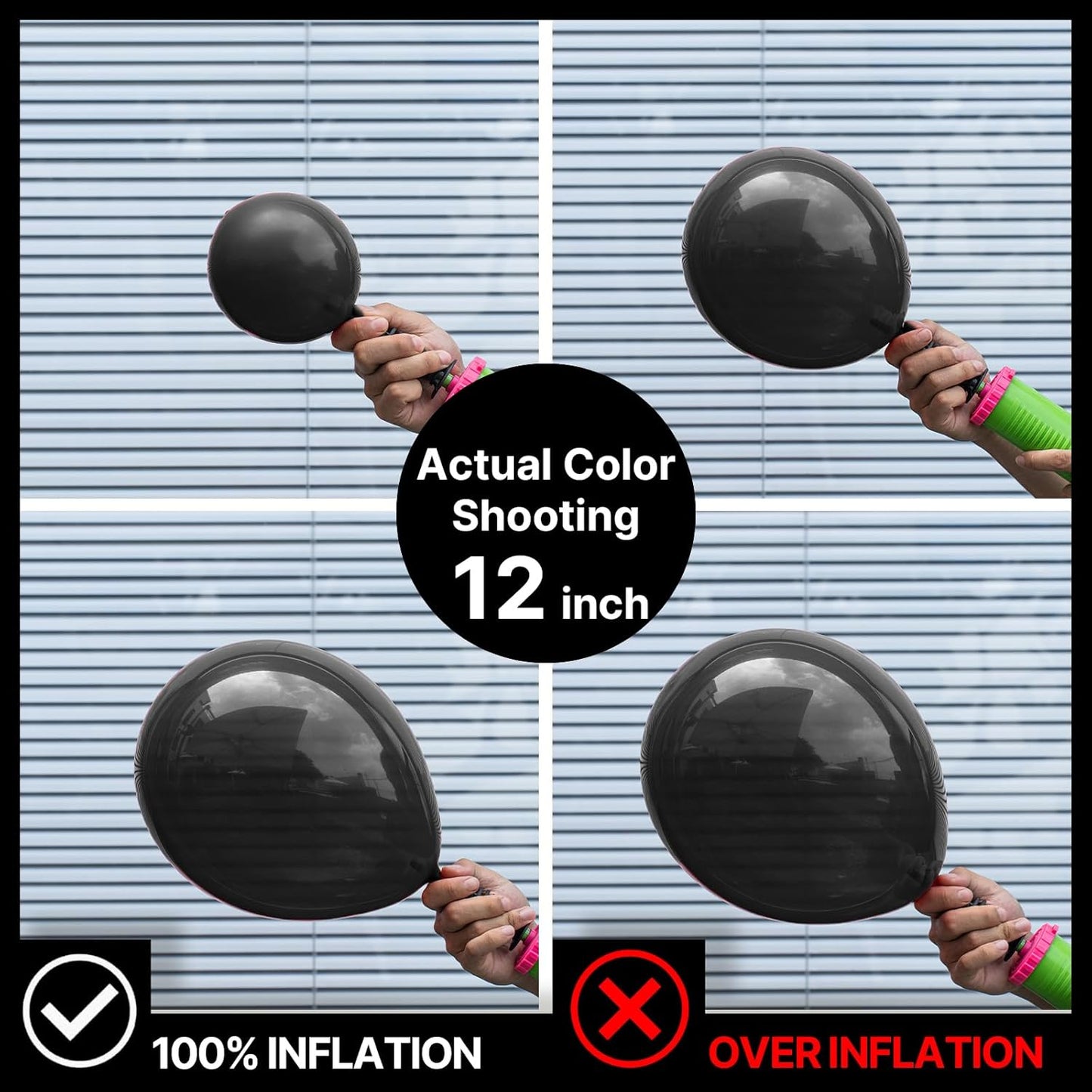 PartyWoo Black Balloons 128 pcs Different Sizes Pack of 18 12 10 5 Inch Matte Black Latex Balloon Arch Kit Garland for Graduation Halloween New Year Anniversary Birthday Party Decorations Black-Y18