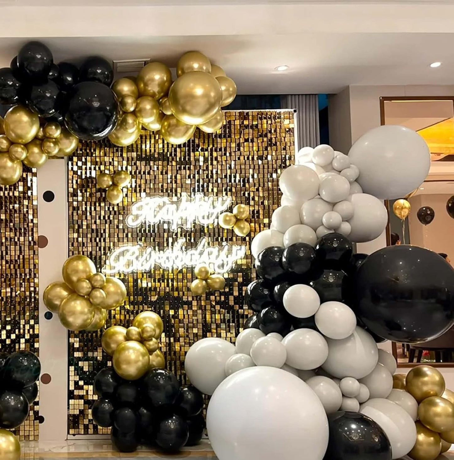 KALOR 12 Inch Metallic Gold Balloons, 50 Pcs Latex Helium Metallic Balloons for Kid's Birthday Party, Baby Shower, Wedding, Graduate Party Decorations