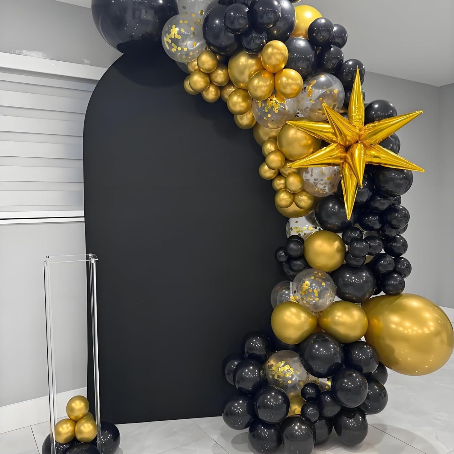 Metallic Gold Balloons, 150 pcs Different Sizes Pack of 18 Inch 12 Inch 10 Inch 5 Inch Gold Metallic Balloons for Balloon Garland Balloon Arch as Birthday Party Wedding Decorations