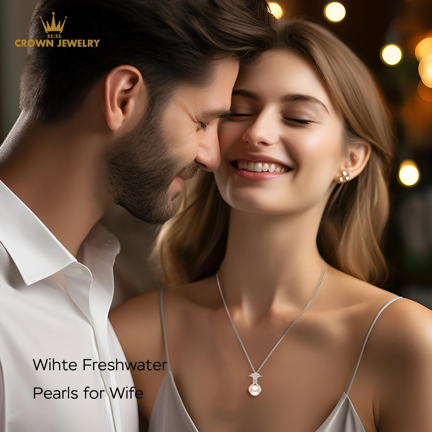 Gifts for Wife Women Anniversary -Pearl Necklace -Mom Girlfriend Her Fine Jewelry Mothers Day Valentines Christmas Birthdays Gift