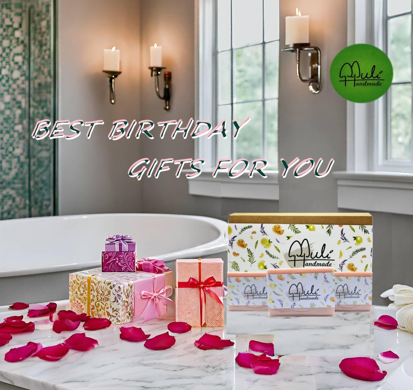 Natural Handemade Bar Soap for Men and Women with Essential oils, Scented Bar Soaps for Bath, Fragrance Regular Use Gift Set (Pack of 3) Rose Marseille