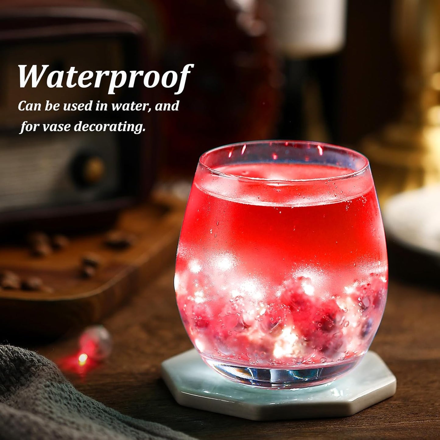 AIKEI 50pcs LED Balloon Lights,Red Mini Balls Lights,Long Standby Time Party Lamps,Waterproof for Paper Lantern,Easter Eggs Decor, Valentines Day Halloween Wedding Birthday Party Decoration