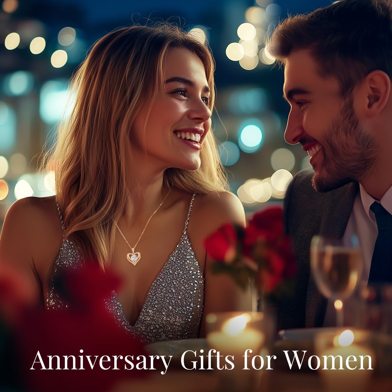 Moissanite Infinity Love Heart Pendant Necklaces for Women, 1-3 Carat 925 Sterling Silver 18K Gold Plated Engraved with"I LOVE YOU', Anniversary Birthday Present Jewelry Christmas Day Gift for Women Wife Girlfriend Her