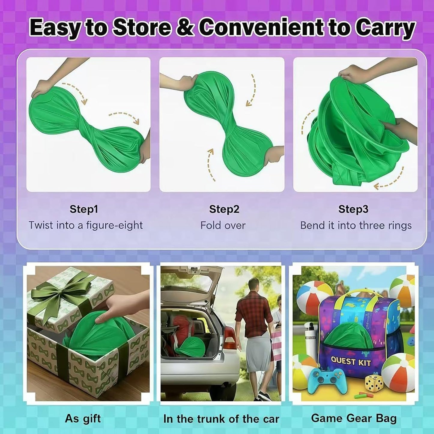 Giant Granny Pants Toss Game Set – Funny Outdoor Party Game with 6 Bouncy Balls & Air Pump | Hilarious Yard Toss Challenge for Families, Adults & Kids, BBQs, Team Events