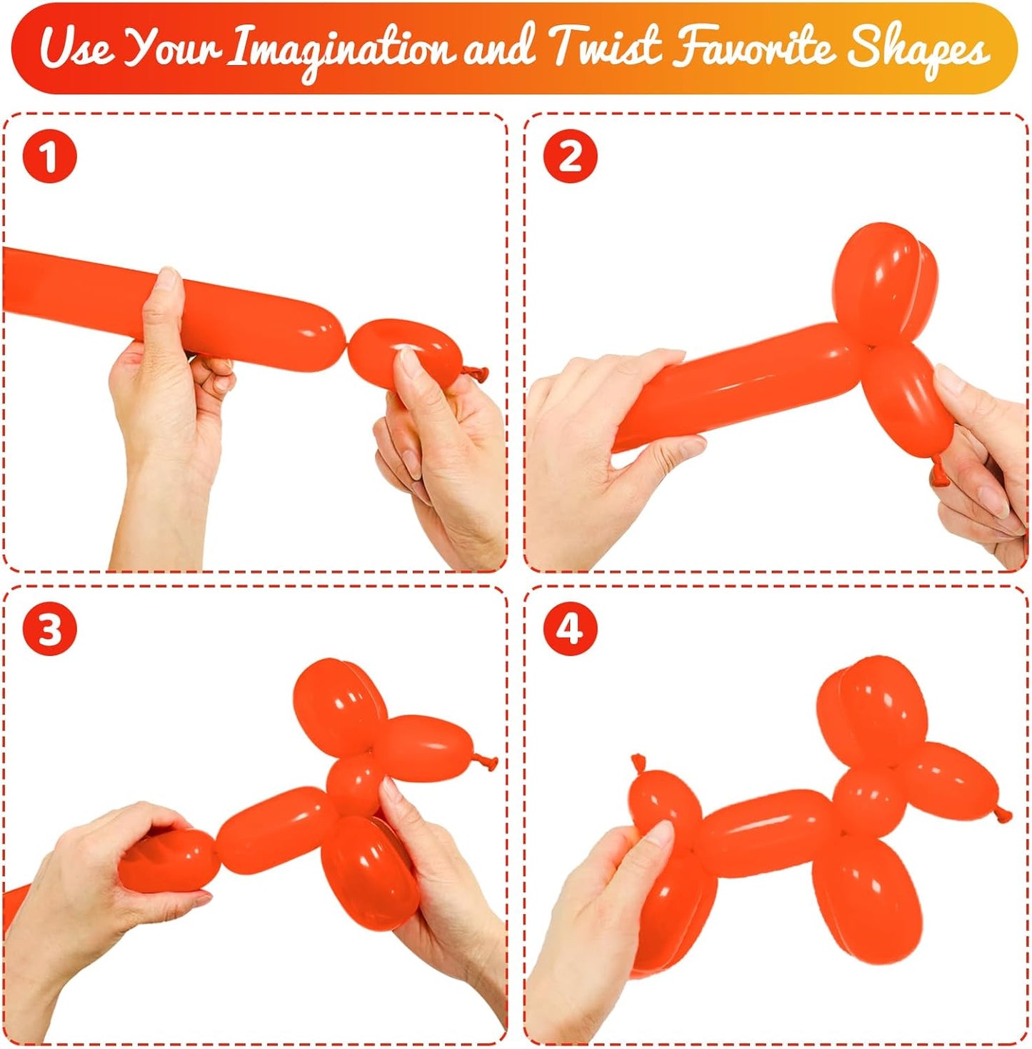 100Pcs Color 260 Balloons, Long Balloon for Tying Balloon Arch, Multicolor Long Skinny Balloons for Twisting Ballons Animal balloons Birthday Party Wedding Festival Decorations