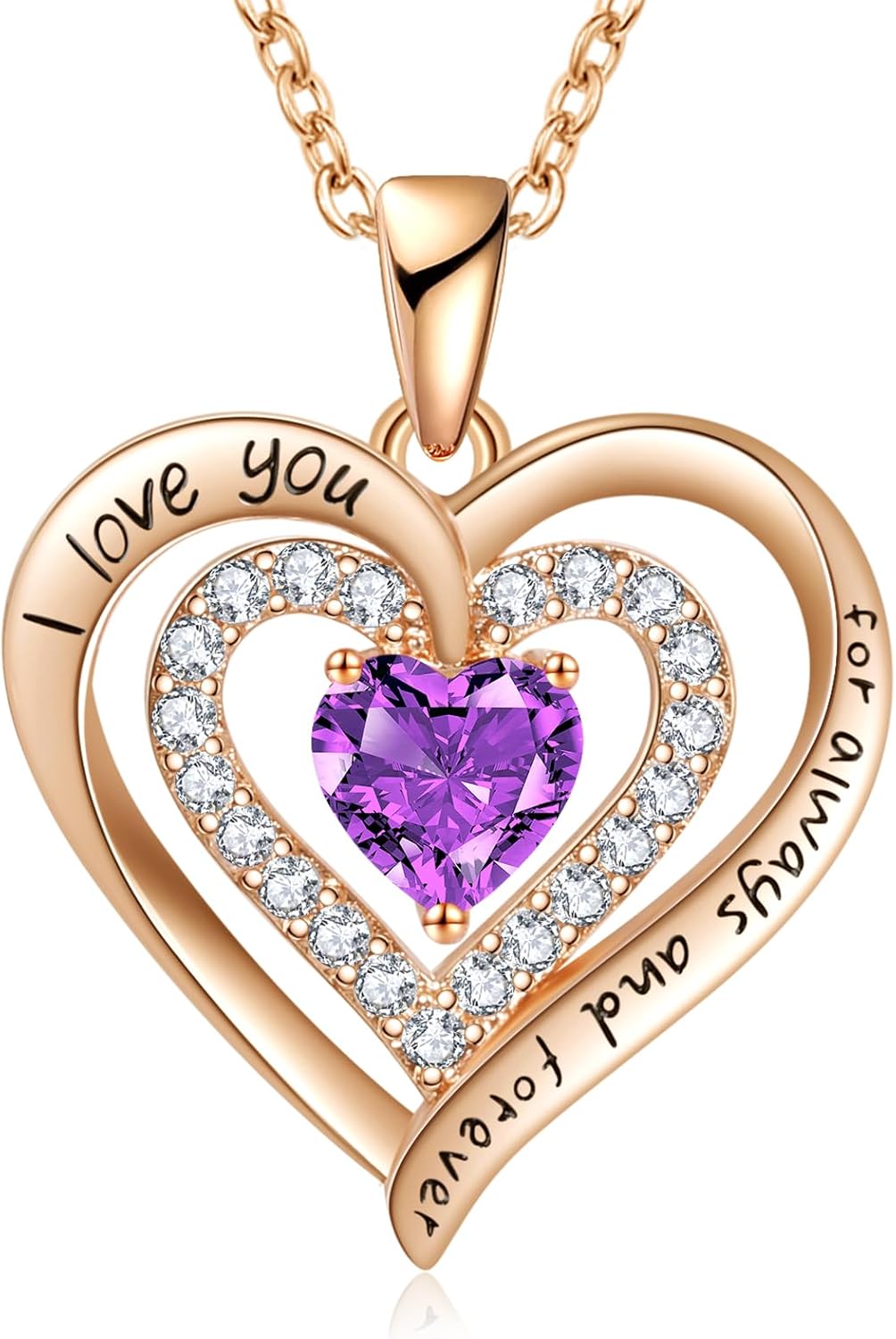 REDBEE Necklaces for Women Birthstone Heart Necklace Jewelry for Wife Girlfriend Woman Necklace