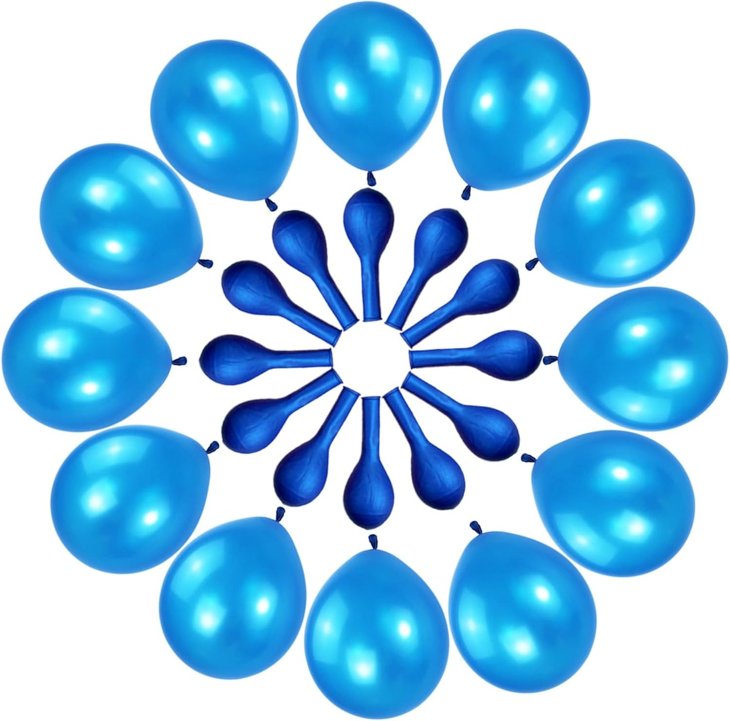 120 Pack Pearl Blue Balloons, Bright 12 inch Royal Blue Latex Party Balloons for Birthday Wedding Baby Shower Halloween.