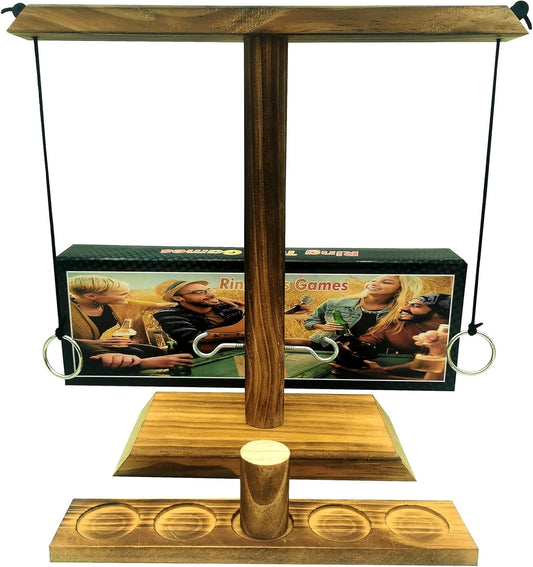 Board Games for Indoor/Outdoor Family & Party Fun - Ring Toss Game Set with Easy Assembly, Perfect for Halloween Games, Thanksgiving, Christmas Parties & White Elephant Exchanges - Portable Design