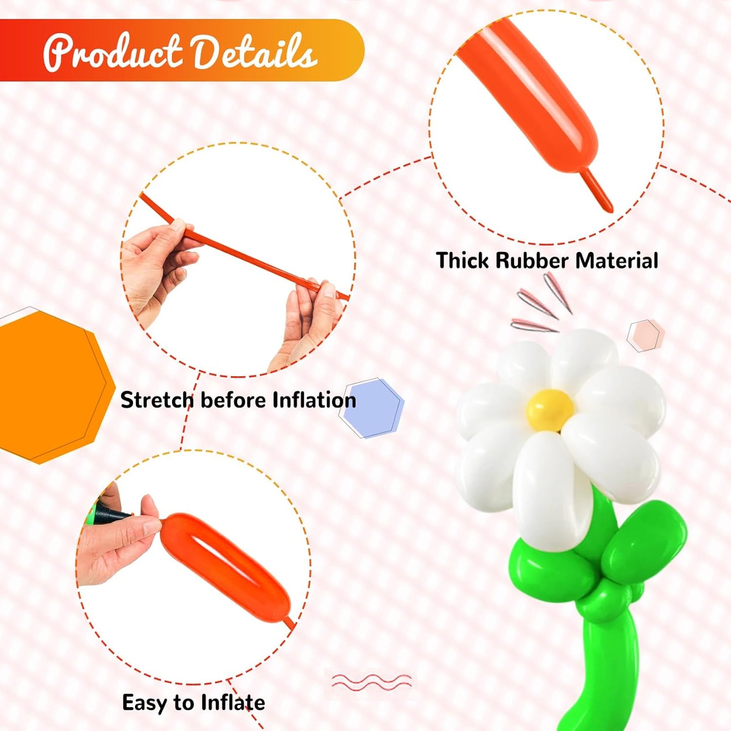 100Pcs Color 260 Balloons, Long Balloon for Tying Balloon Arch, Multicolor Long Skinny Balloons for Twisting Ballons Animal balloons Birthday Party Wedding Festival Decorations