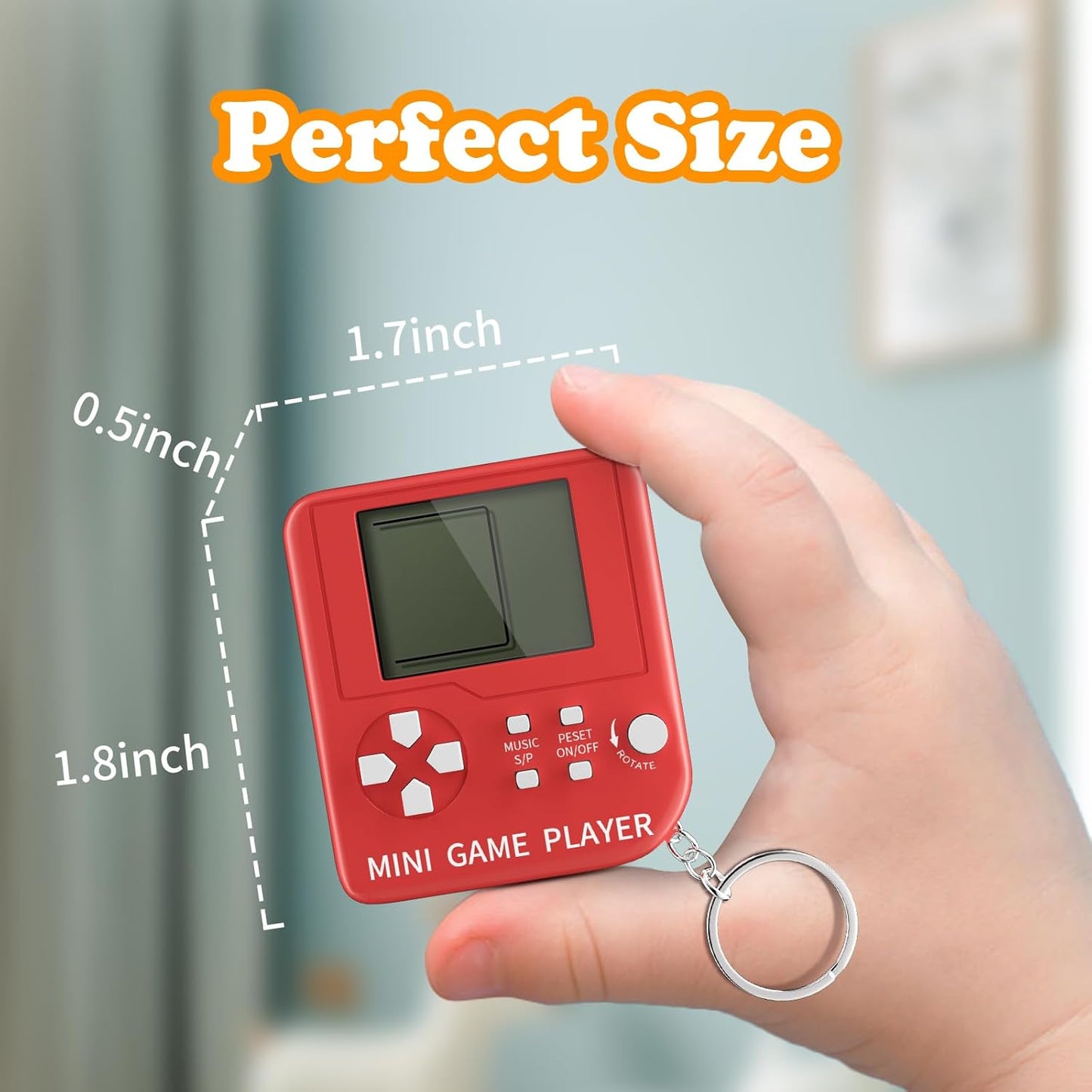 DJMUMU 18PCS Video Game Party Favors Video Game Keychain 6 Colors Gamer Kids Party Favor Bulk Party Favors Party Supplies for Kids Classroom Prizes