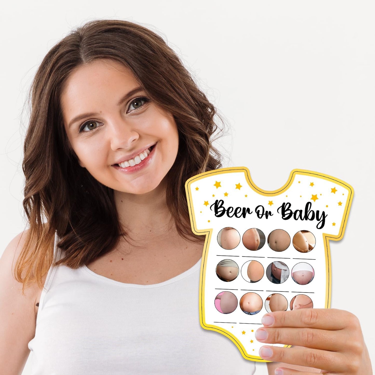 Baby Shower Games, Beer or Baby Game Cards, Fun Baby Shower Party Games Supplies & Activities, Gender Reveal Games For Guests, Baby Shower Ideas, Set of 30 Cards